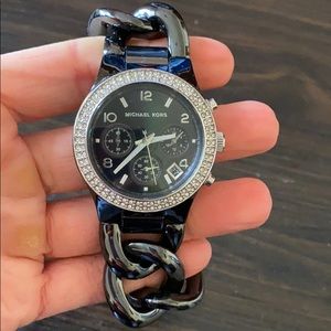 Ceramic Black Michael Kors women’s watch — EUC